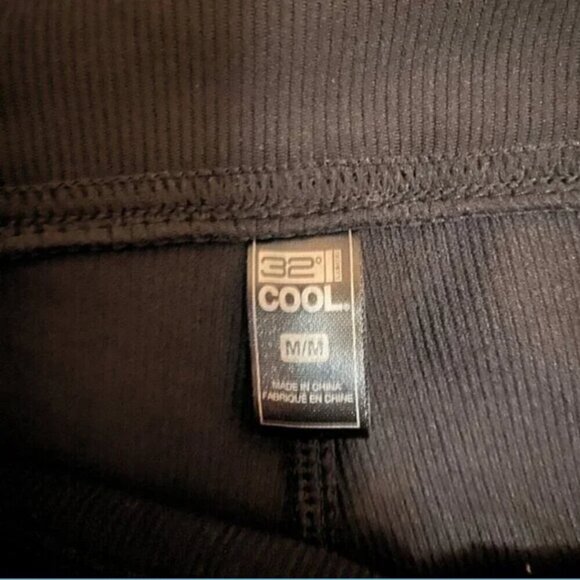 32 Degrees Cool Black Ribbed High-Waist Flare Pants | Size M - Picture 7 of 8